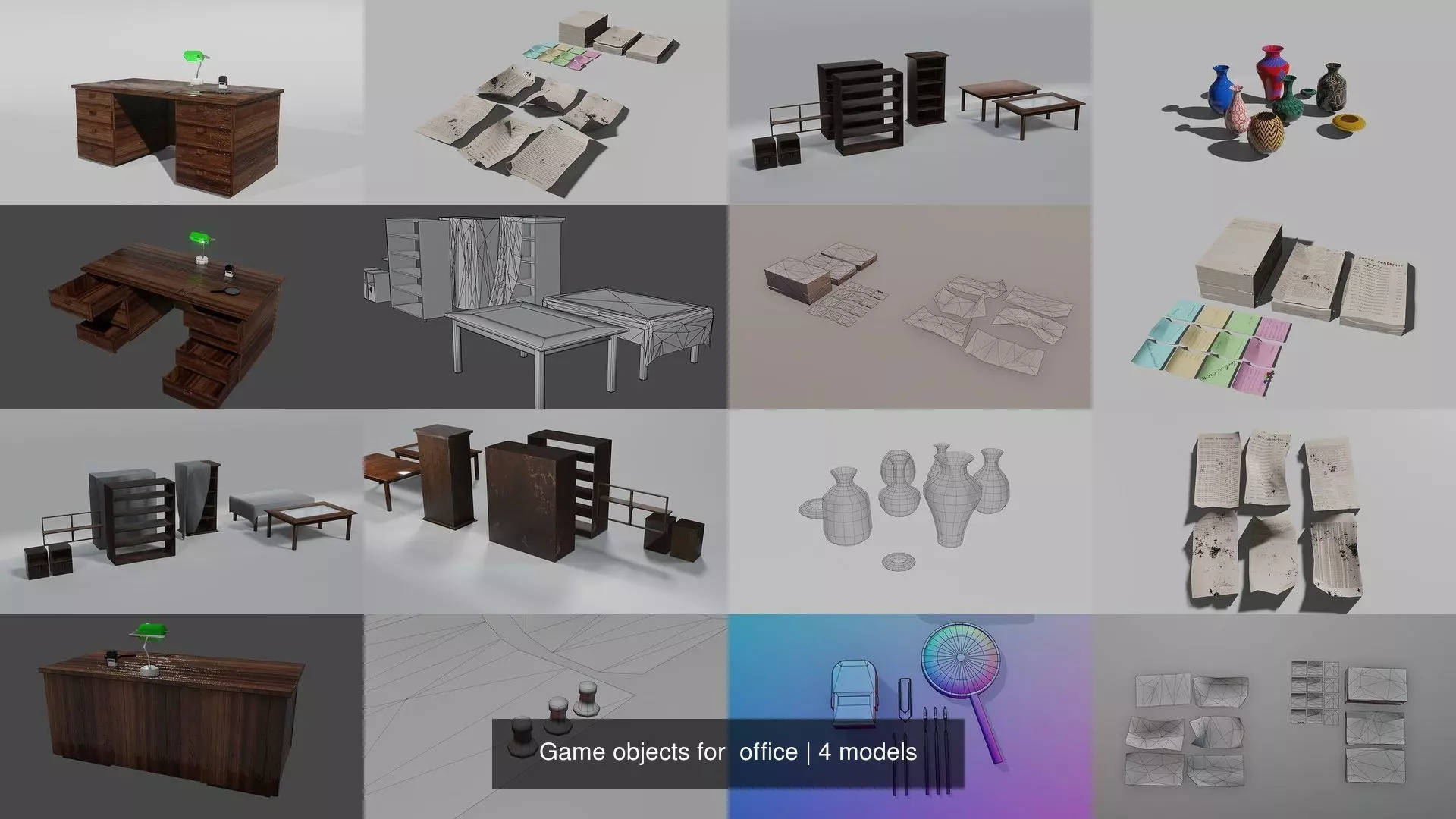 Game objects for  office 3D Model Collection_1