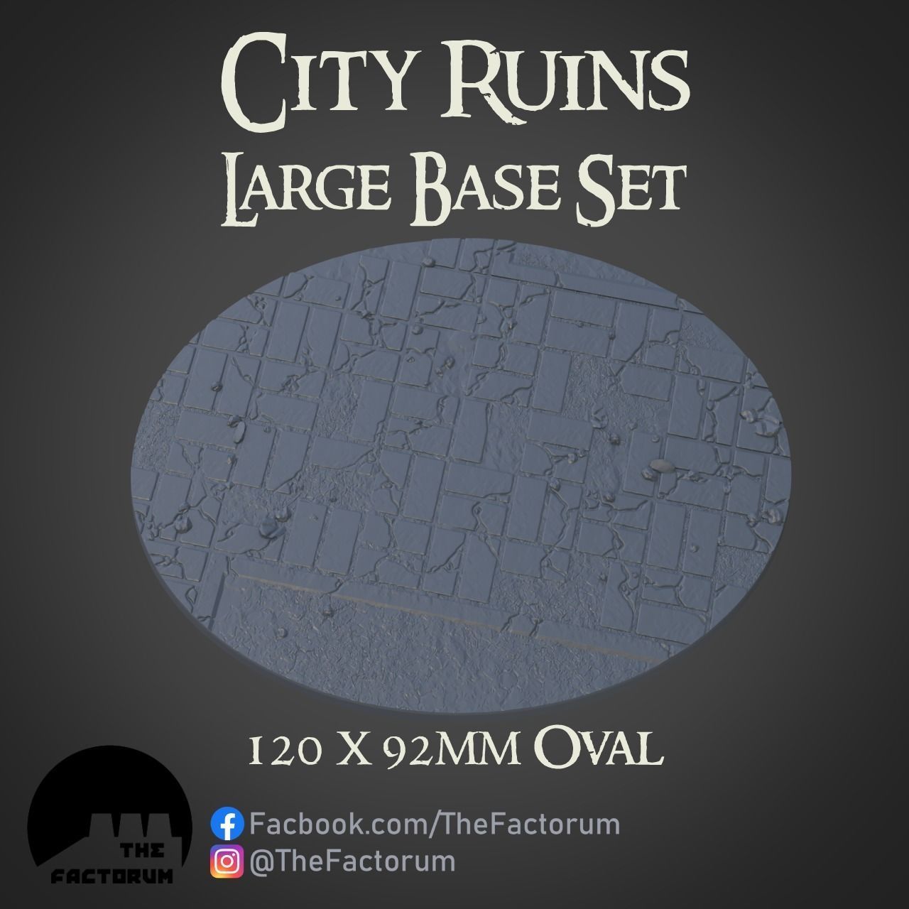 Large City Ruins set Pre-supported 3D print model 3D print model_1