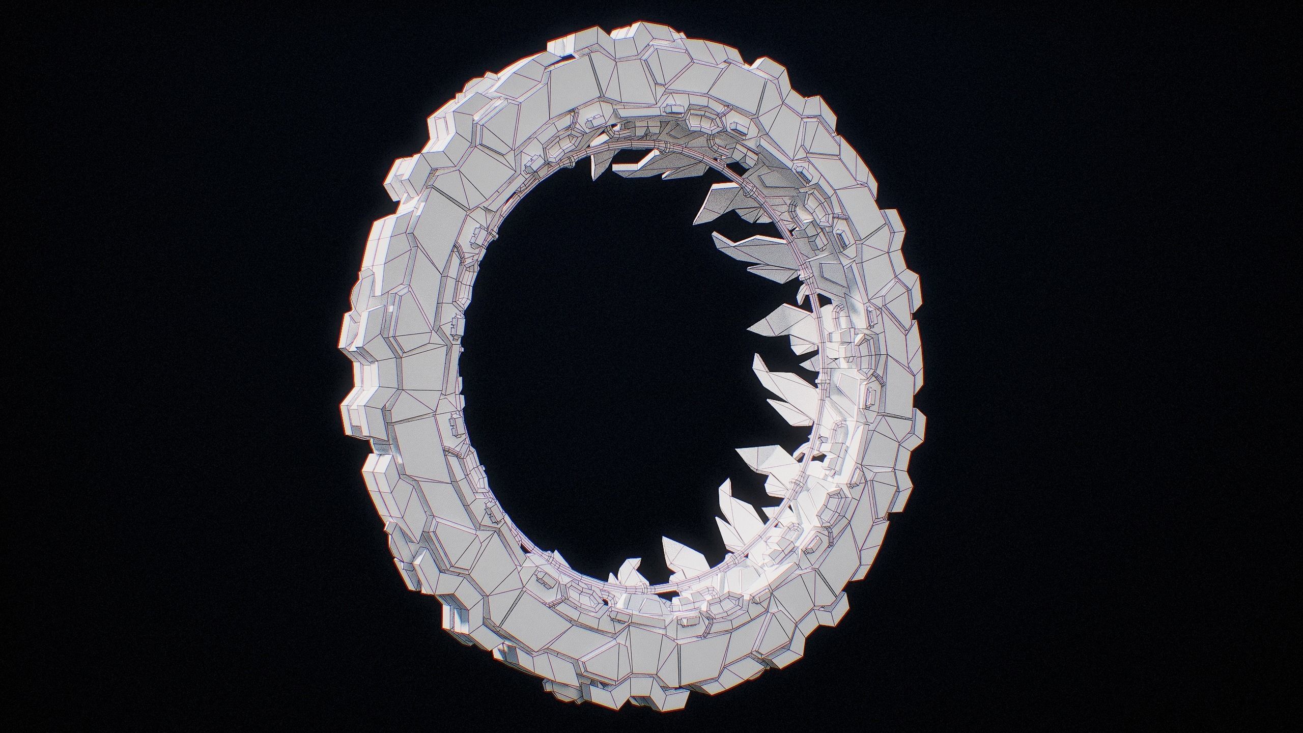 Sci-Fi Star Gates Type 01 PBR Low-poly 3D model_39