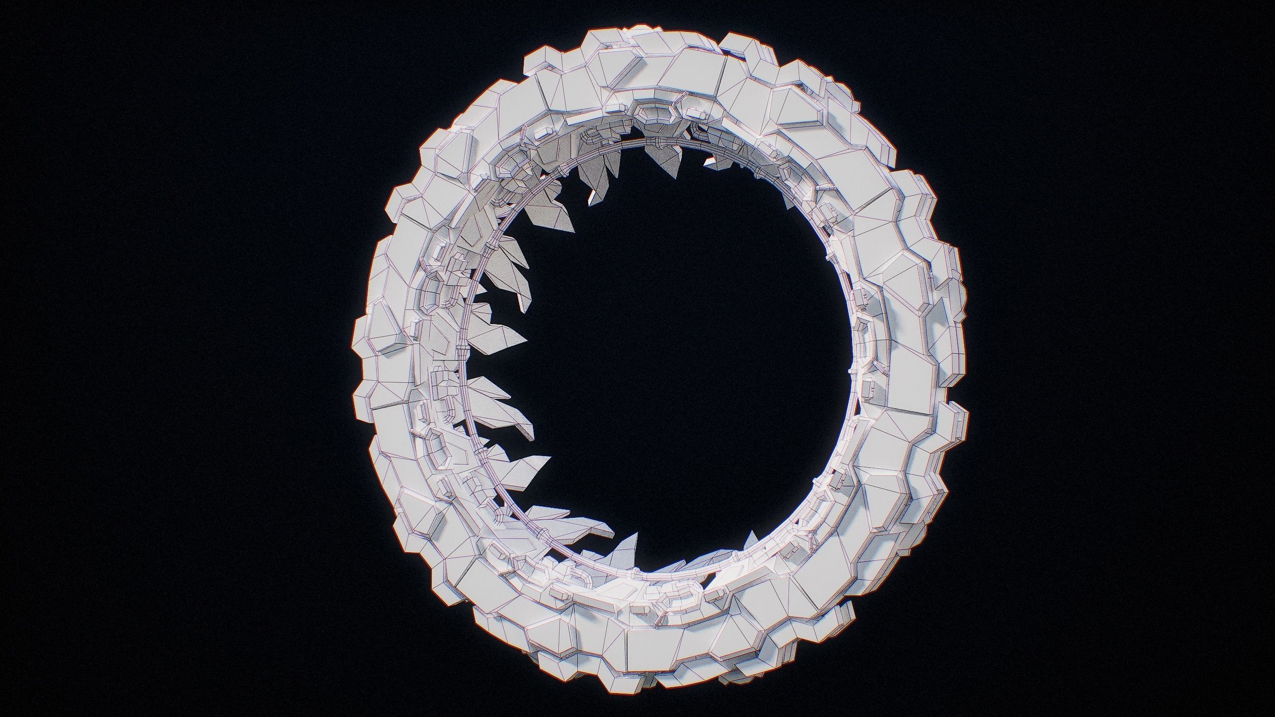 Sci-Fi Star Gates Type 01 PBR Low-poly 3D model_34