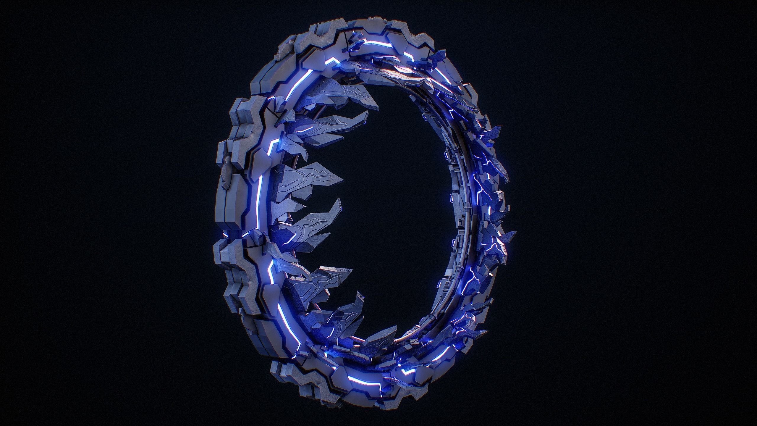 Sci-Fi Star Gates Type 01 PBR Low-poly 3D model_24