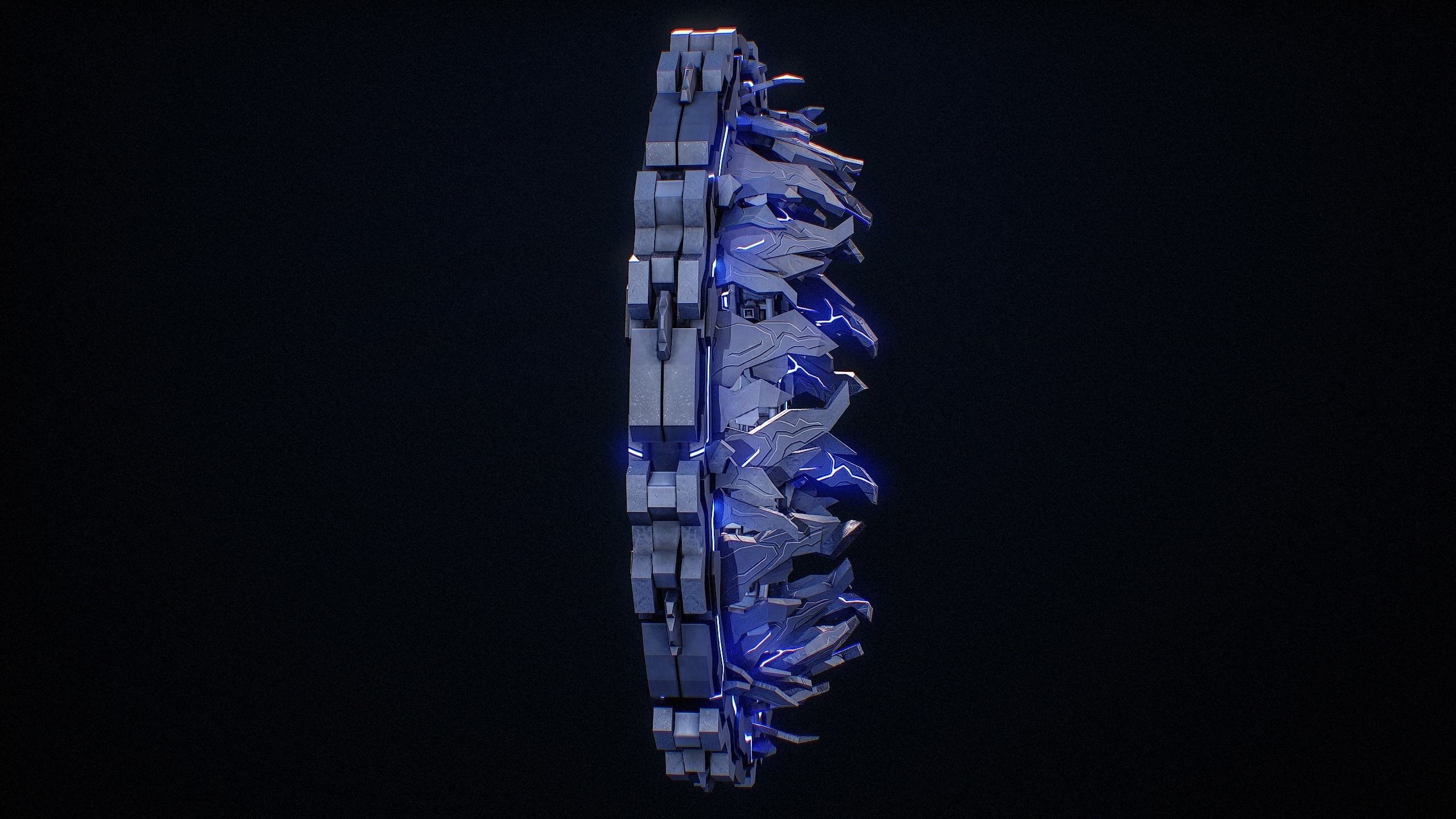 Sci-Fi Star Gates Type 01 PBR Low-poly 3D model_27