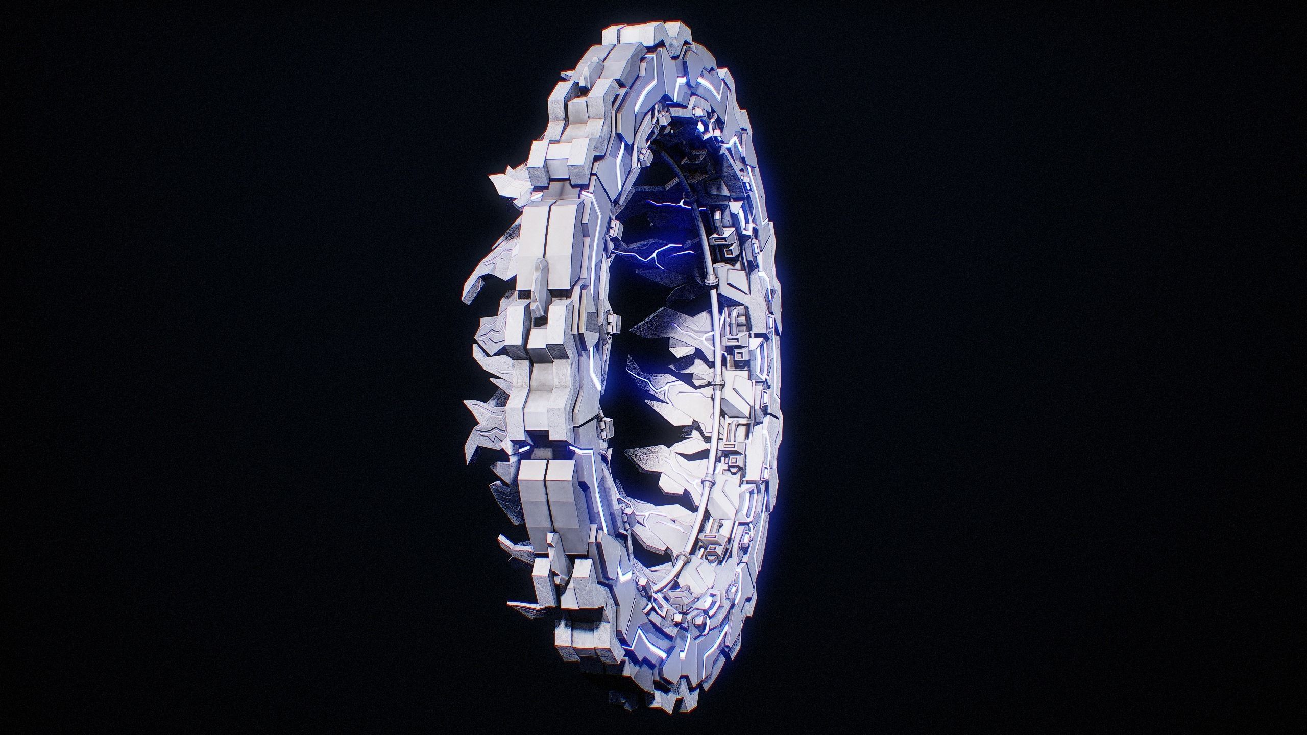 Sci-Fi Star Gates Type 01 PBR Low-poly 3D model_11