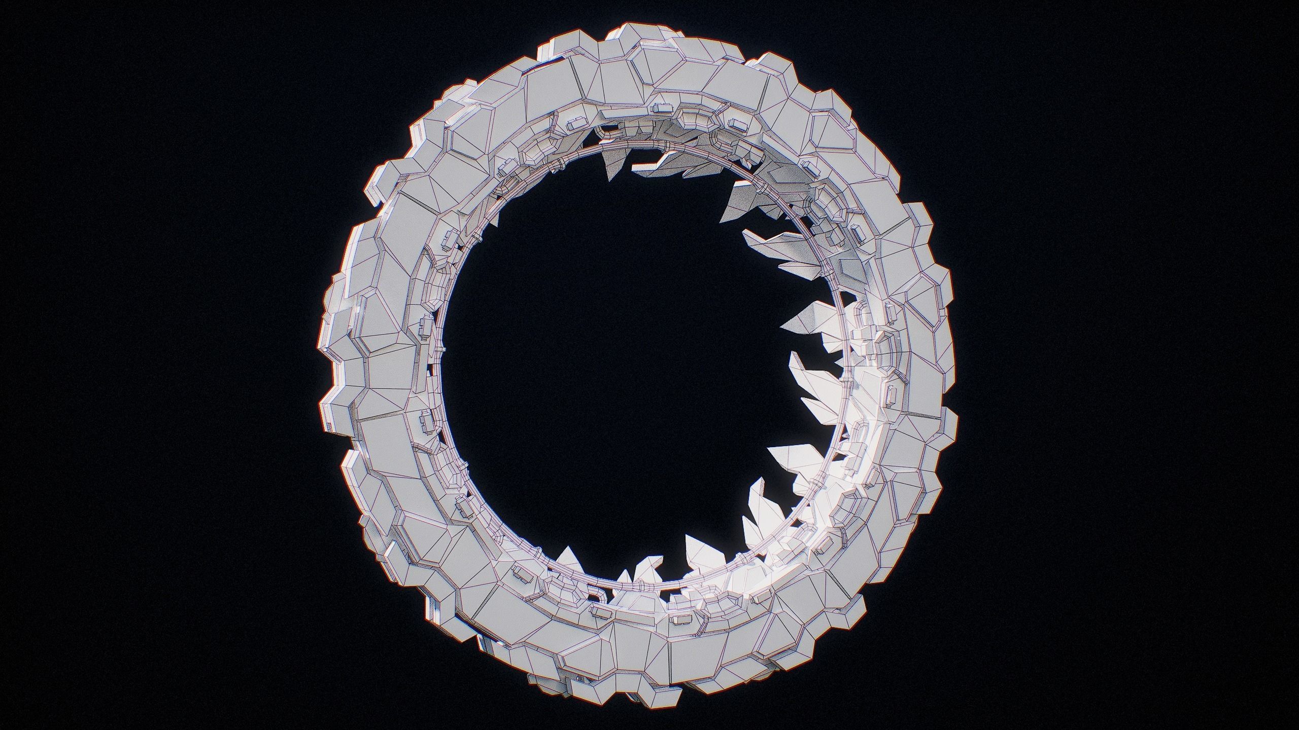 Sci-Fi Star Gates Type 01 PBR Low-poly 3D model_38