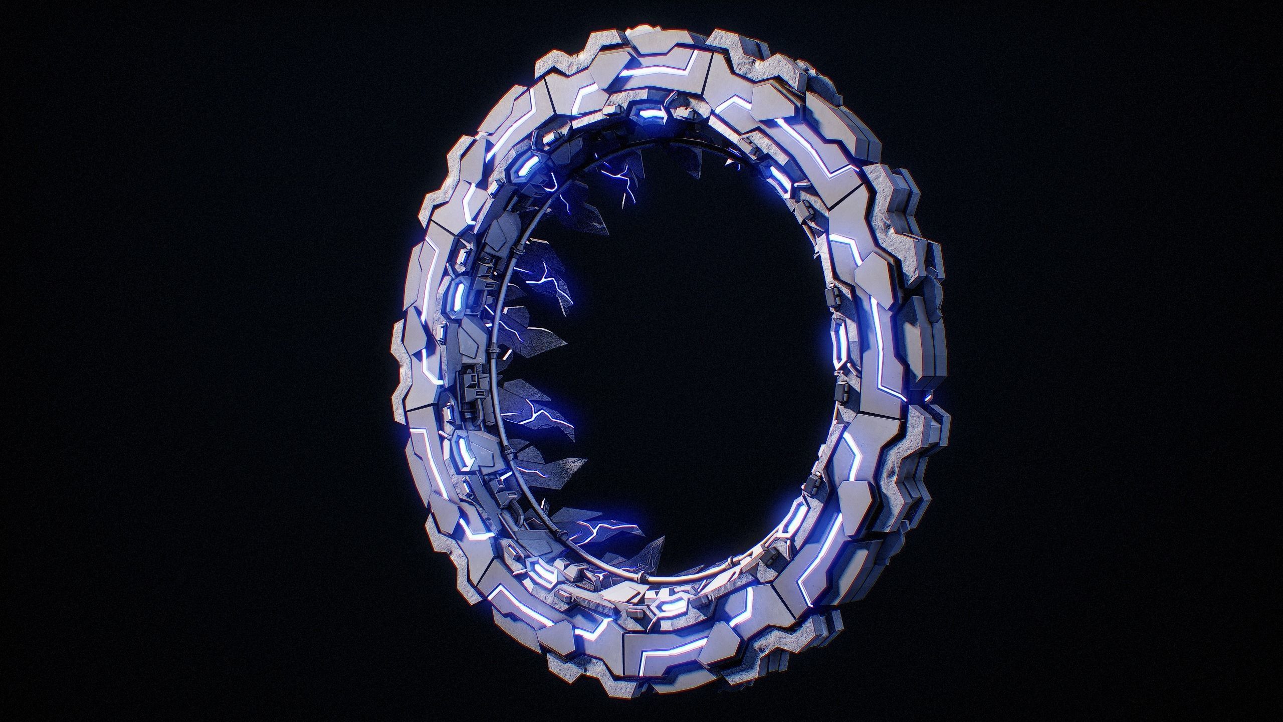 Sci-Fi Star Gates Type 01 PBR Low-poly 3D model_32