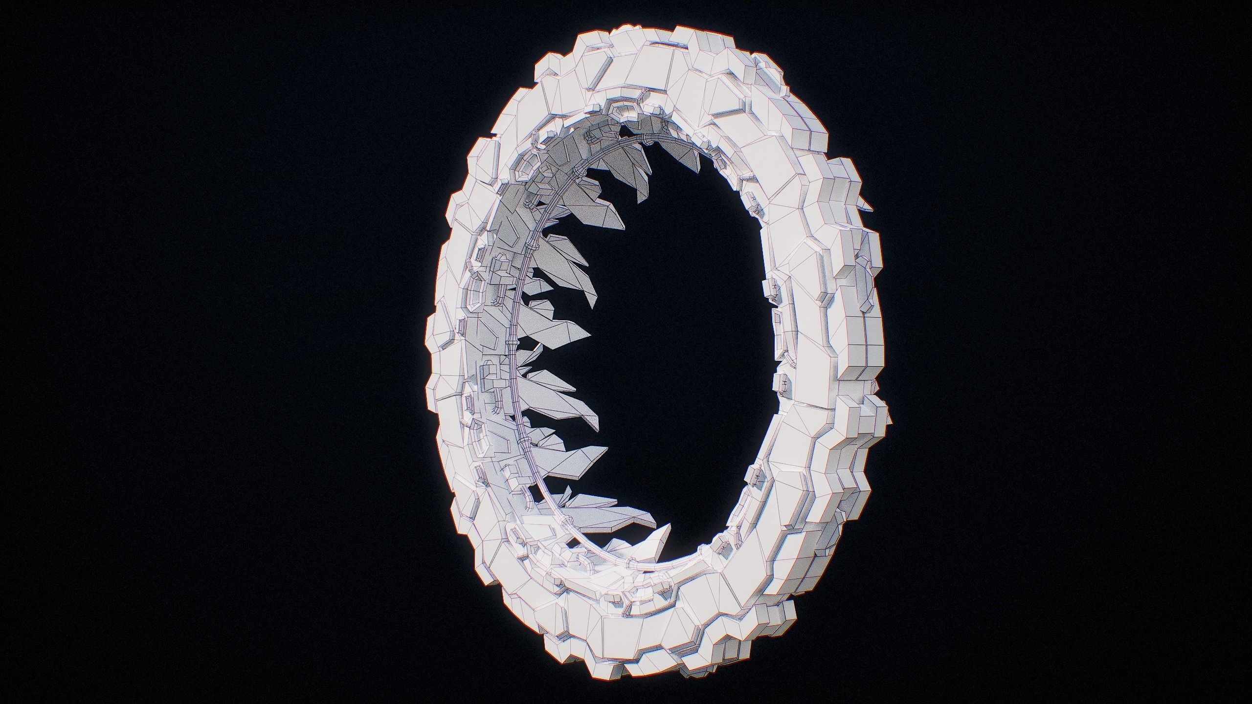 Sci-Fi Star Gates Type 01 PBR Low-poly 3D model_62