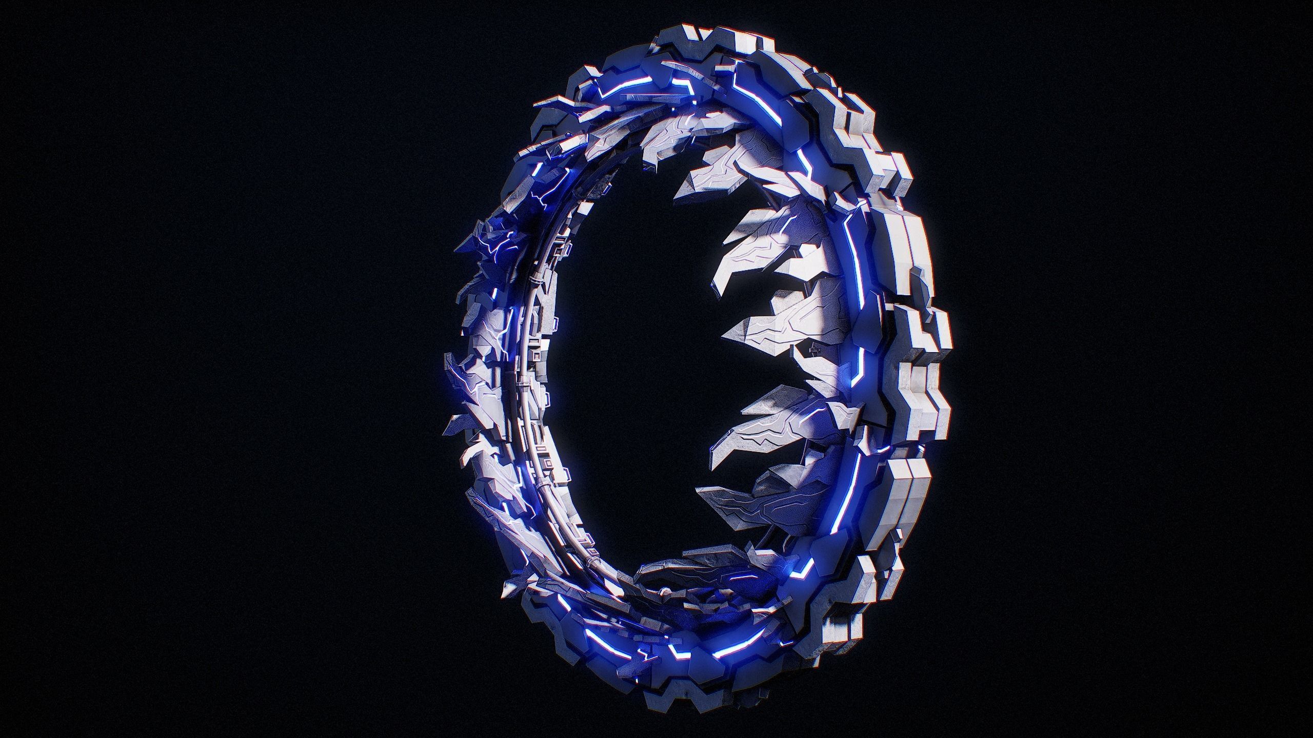 Sci-Fi Star Gates Type 01 PBR Low-poly 3D model_16