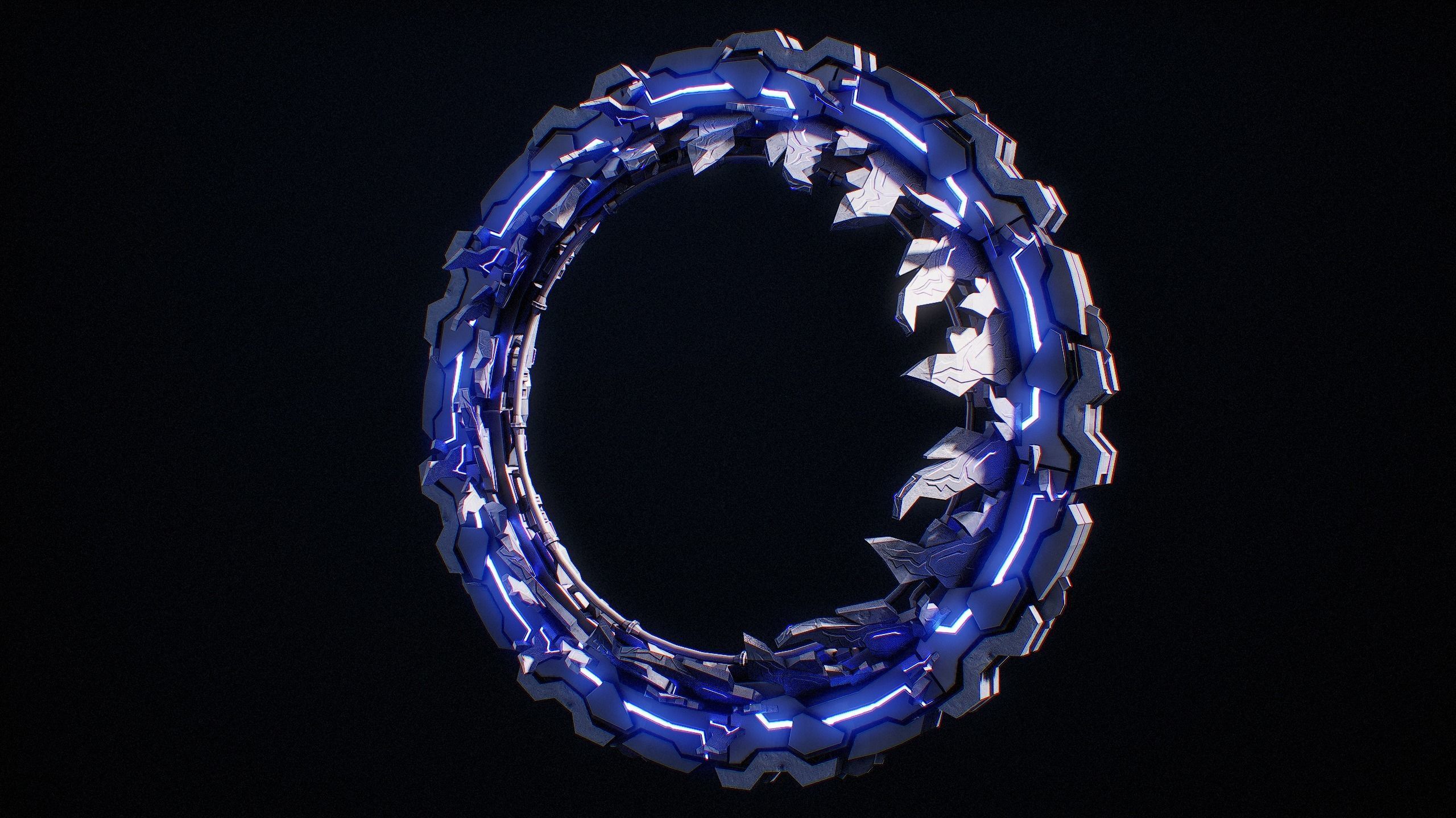 Sci-Fi Star Gates Type 01 PBR Low-poly 3D model_18