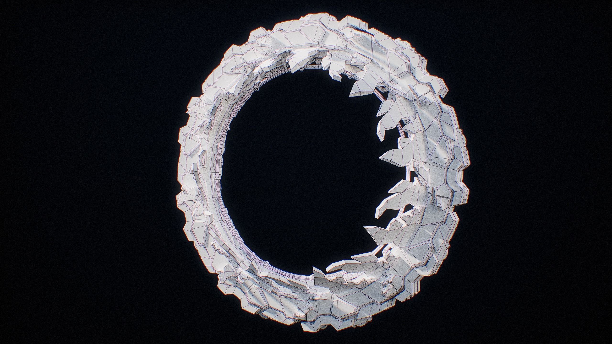 Sci-Fi Star Gates Type 01 PBR Low-poly 3D model_49