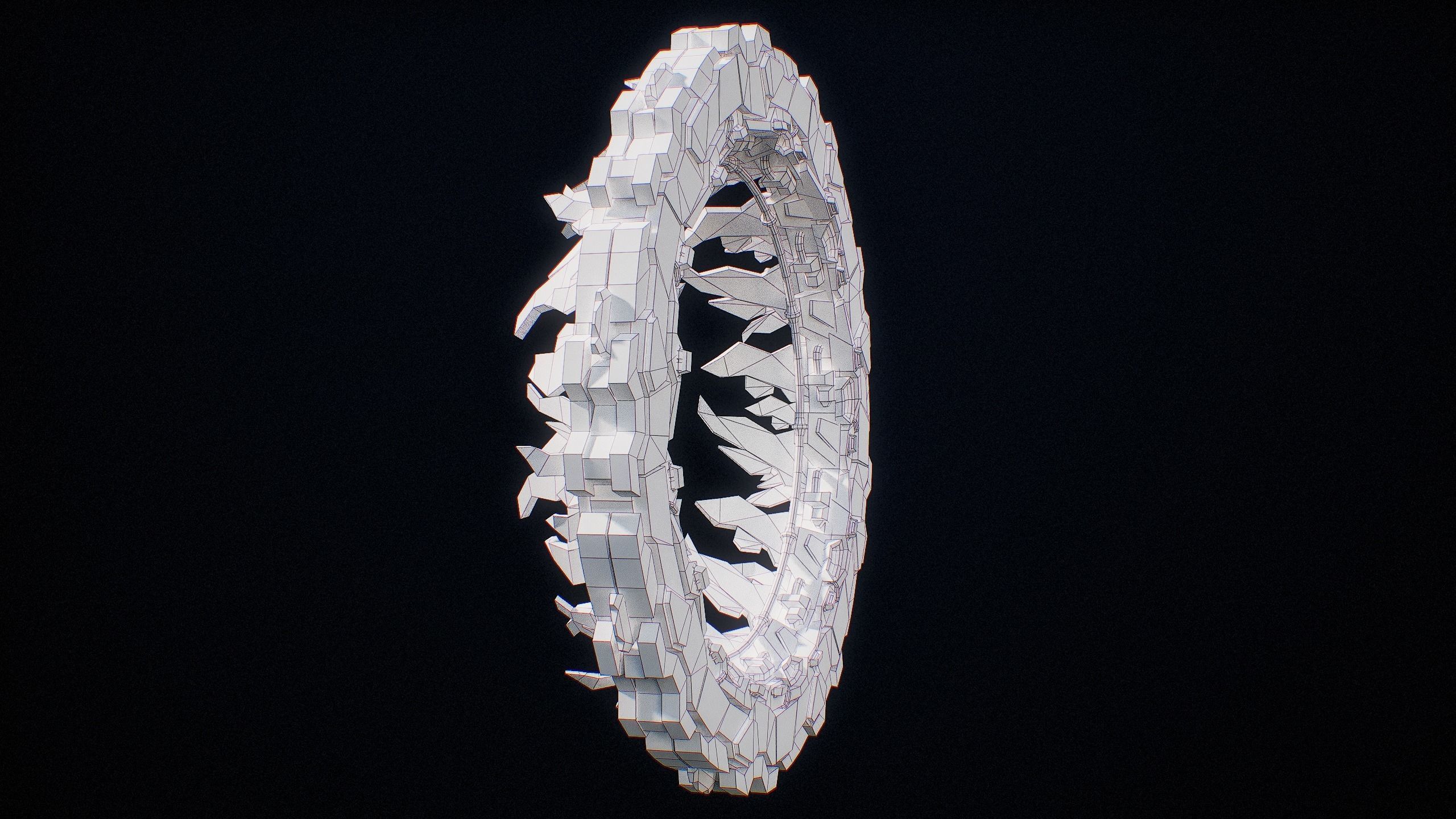 Sci-Fi Star Gates Type 01 PBR Low-poly 3D model_42