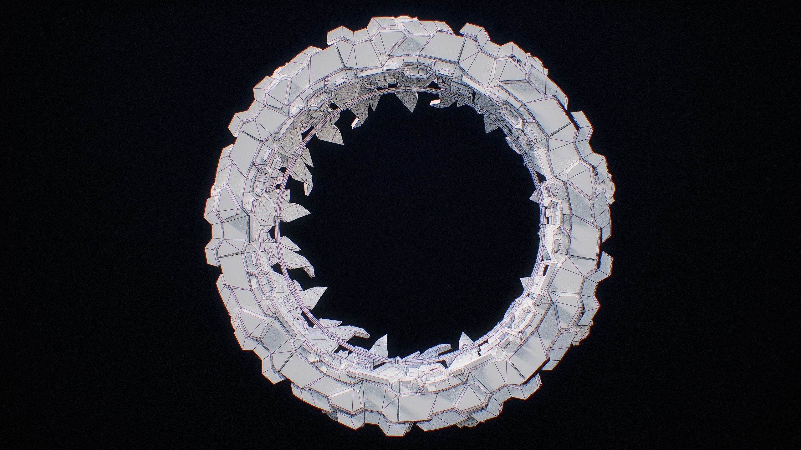 Sci-Fi Star Gates Type 01 PBR Low-poly 3D model_35