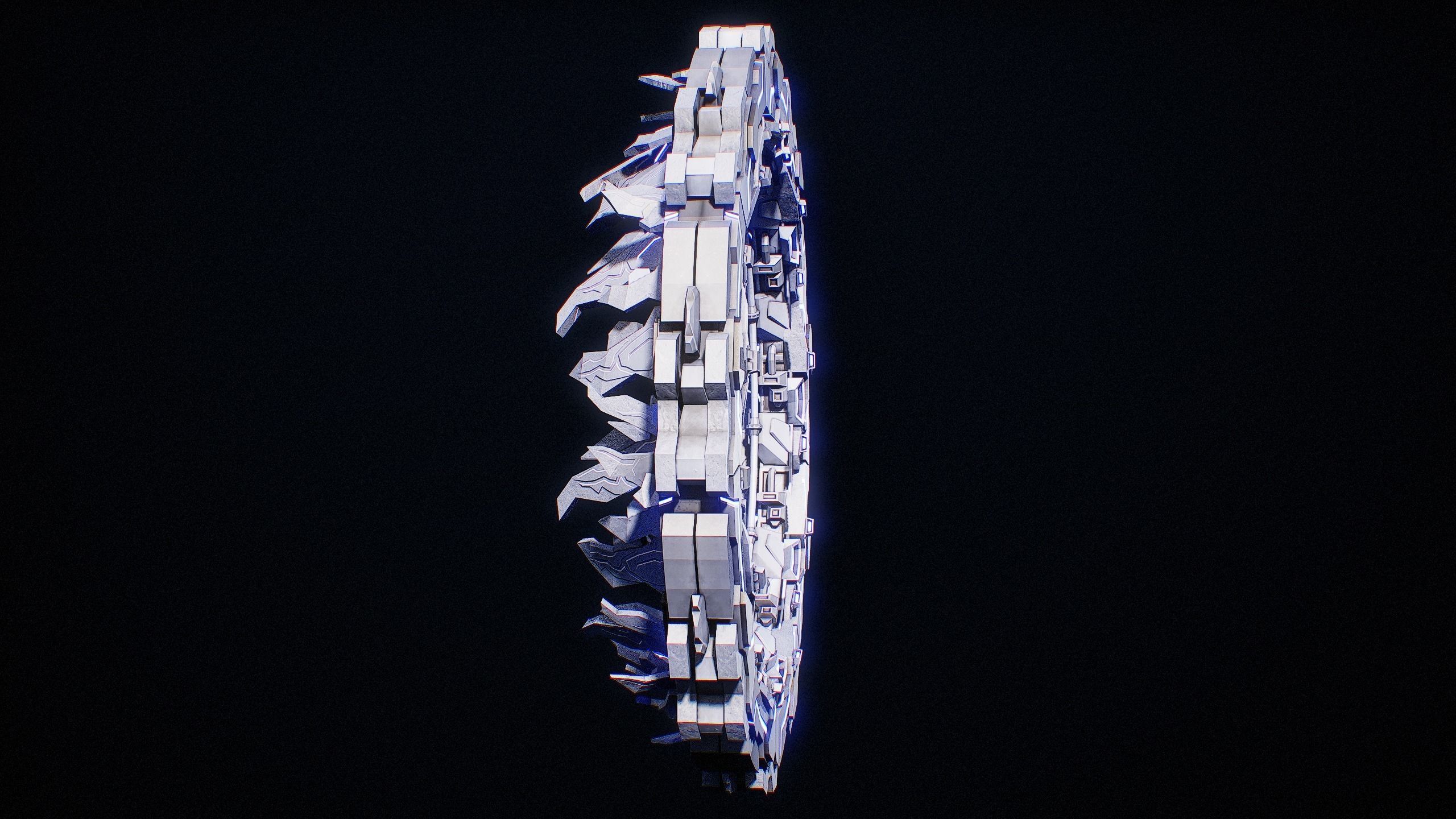Sci-Fi Star Gates Type 01 PBR Low-poly 3D model_12
