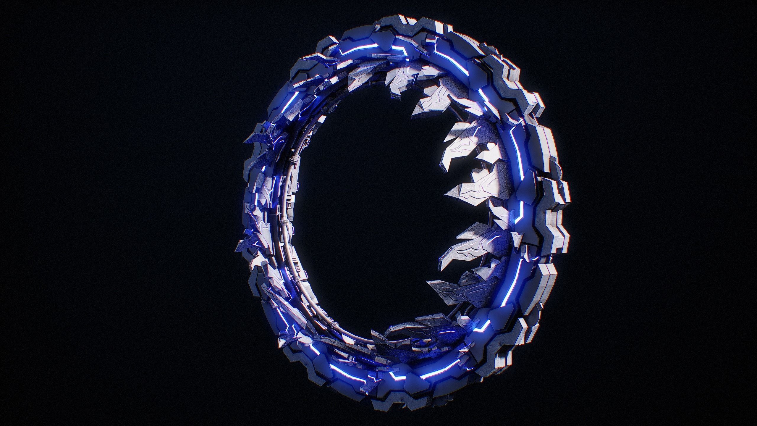 Sci-Fi Star Gates Type 01 PBR Low-poly 3D model_17