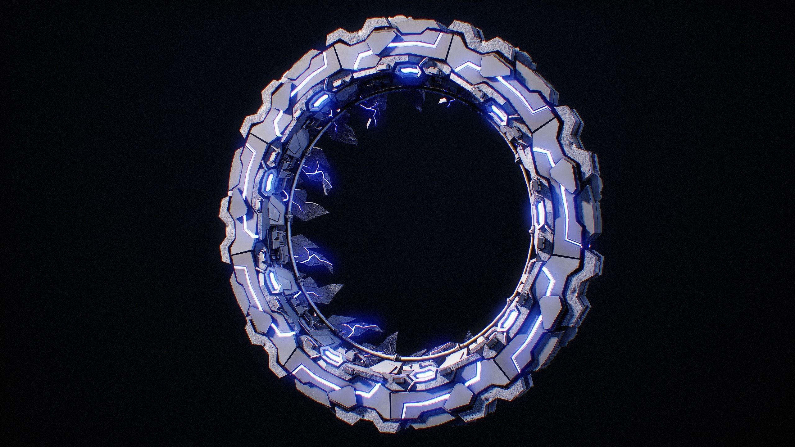 Sci-Fi Star Gates Type 01 PBR Low-poly 3D model_3