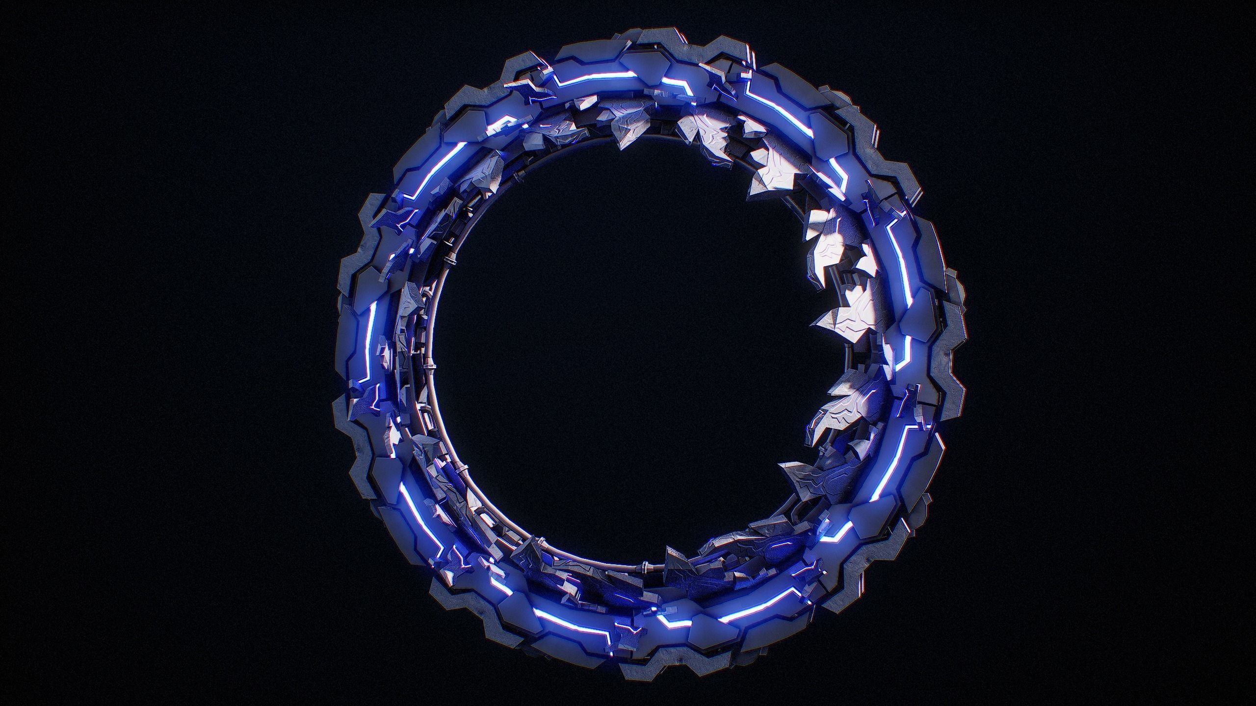 Sci-Fi Star Gates Type 01 PBR Low-poly 3D model_19