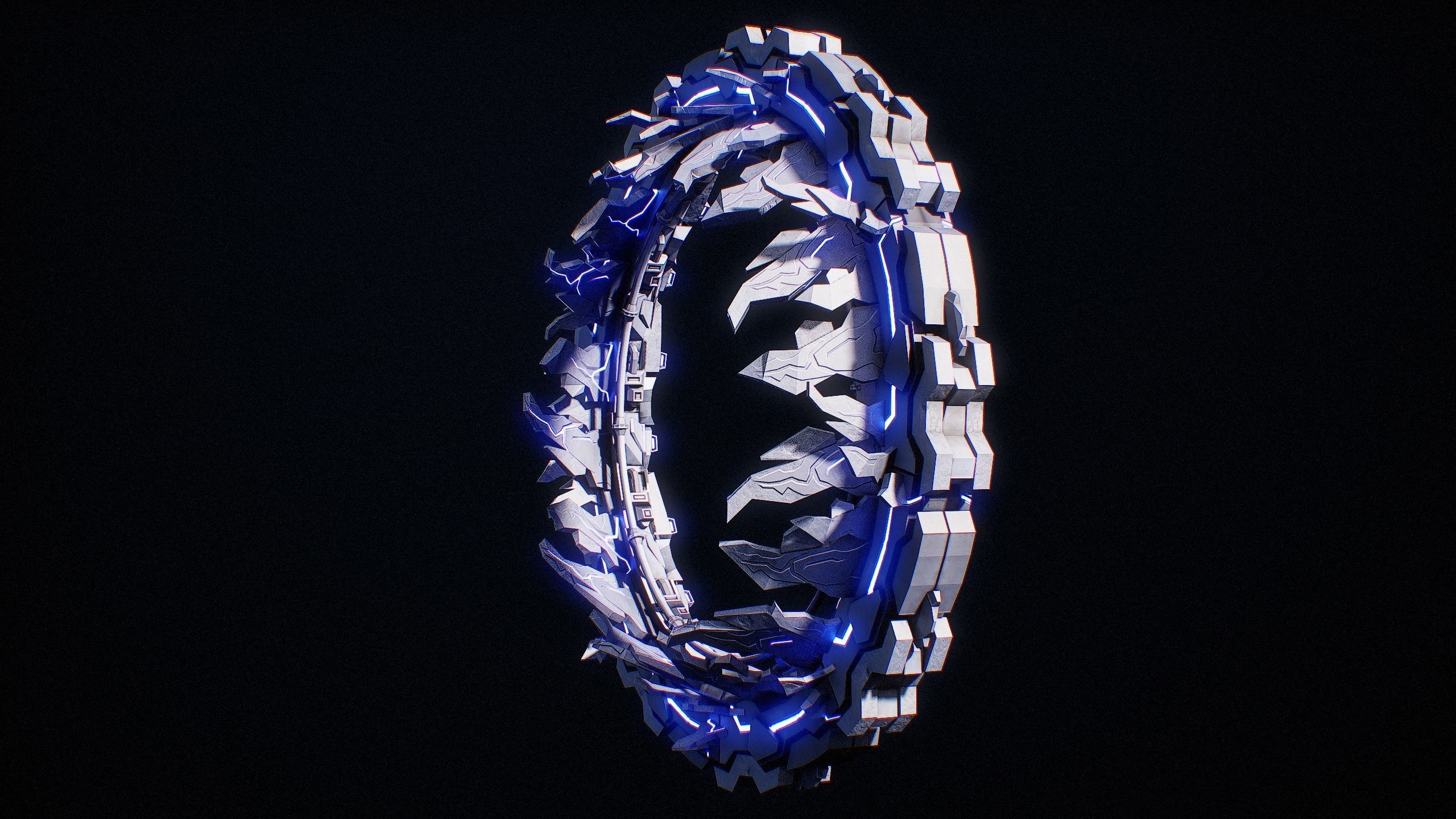 Sci-Fi Star Gates Type 01 PBR Low-poly 3D model_15