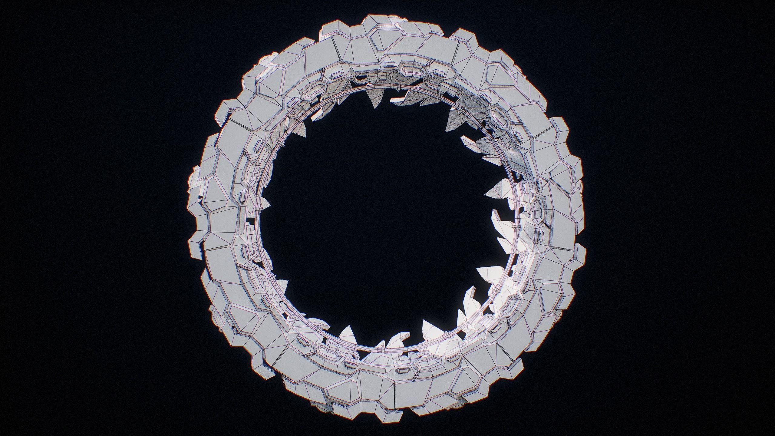 Sci-Fi Star Gates Type 01 PBR Low-poly 3D model_37