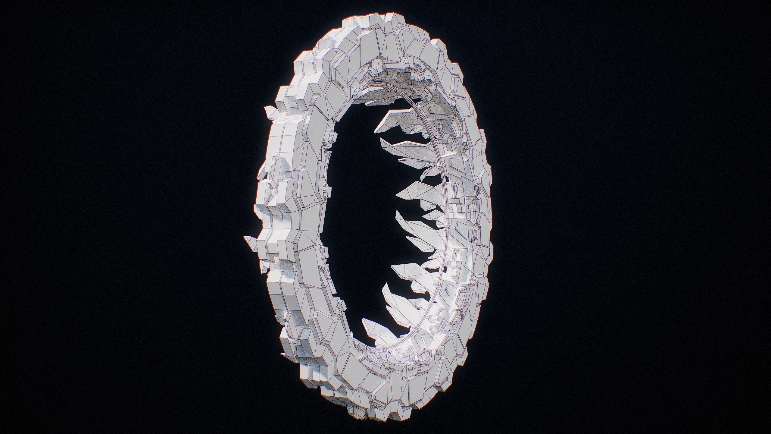 Sci-Fi Star Gates Type 01 PBR Low-poly 3D model_41