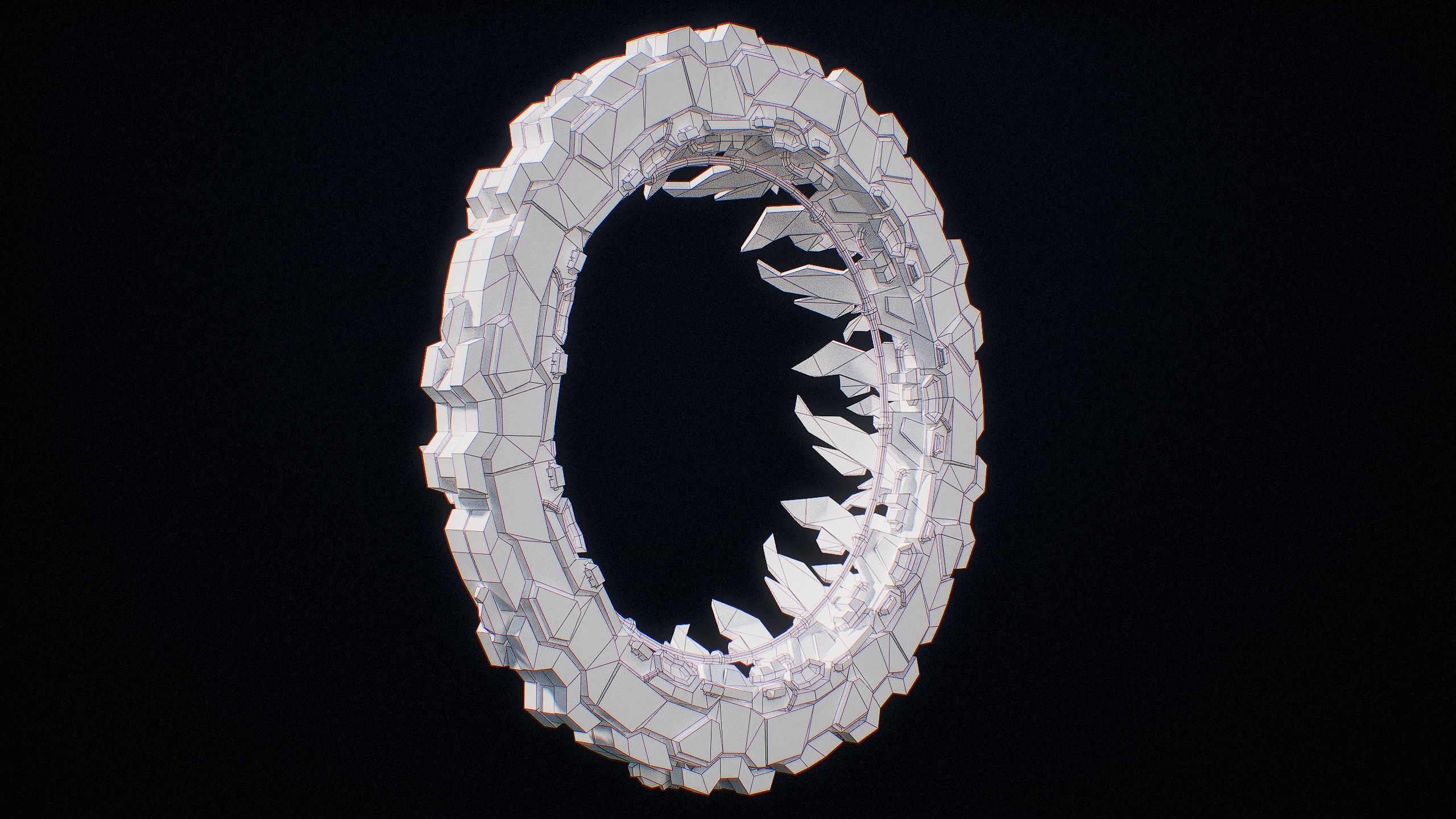 Sci-Fi Star Gates Type 01 PBR Low-poly 3D model_40