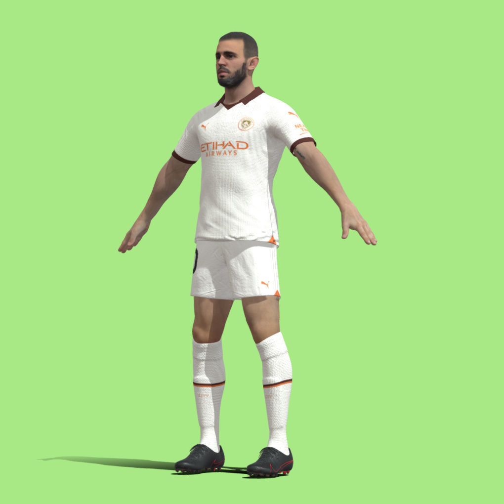 T-Pose Bernardo Silva Manchester City 23-24 3D model_5