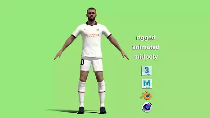 T-Pose Bernardo Silva Manchester City 23-24 3D model