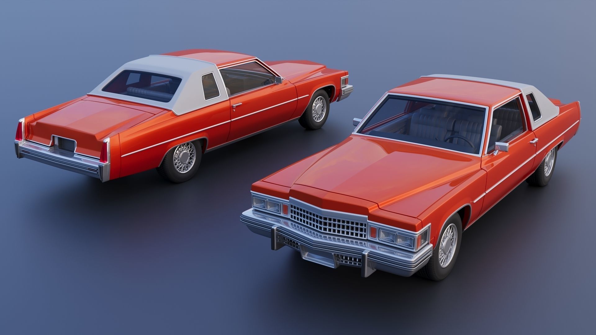 Cadillac Coupe Deville 1977 3D print model_1