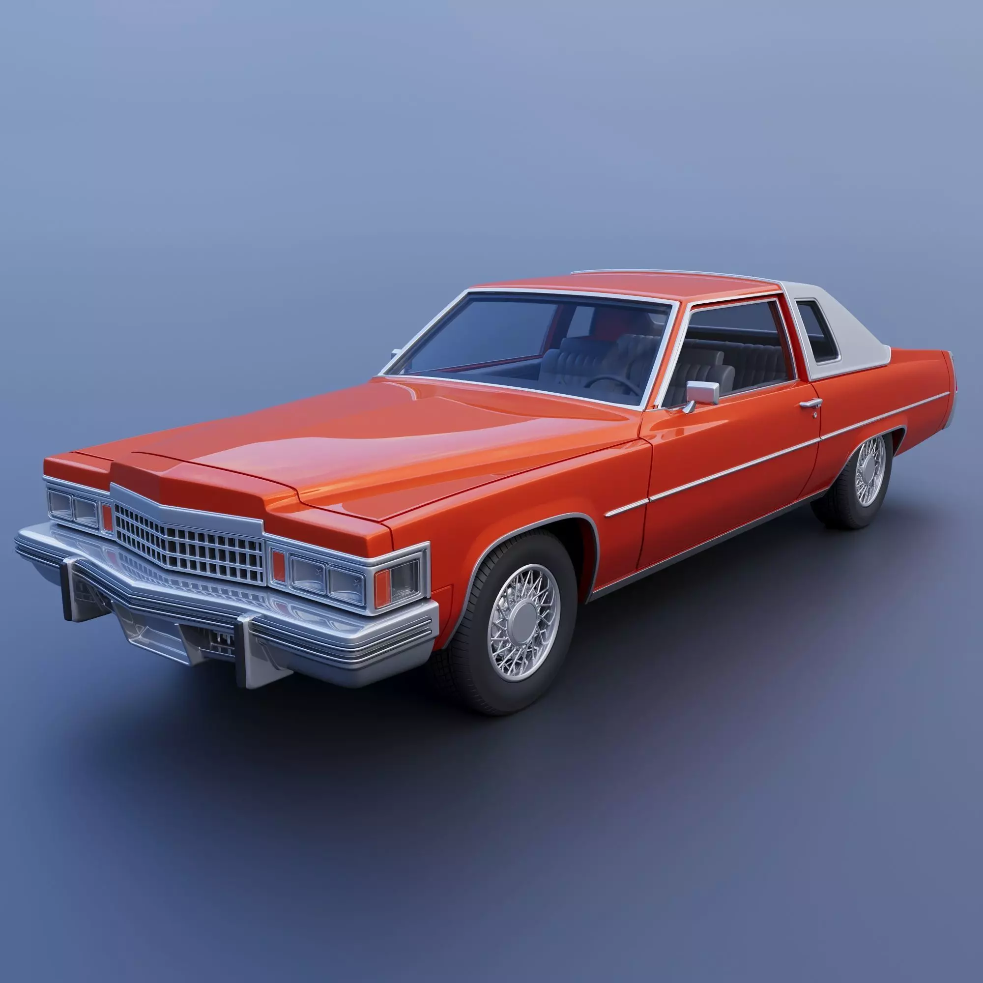Cadillac Coupe Deville 1977 3D print model_0