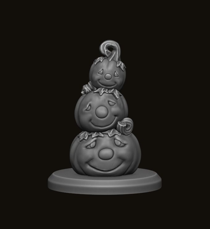 pumpkin pyramid 3D print model_2