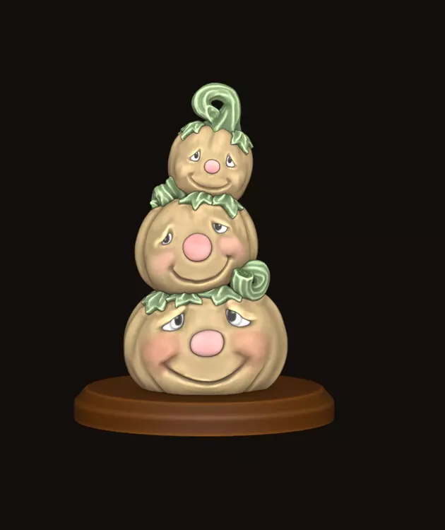 pumpkin pyramid 3D print model_0