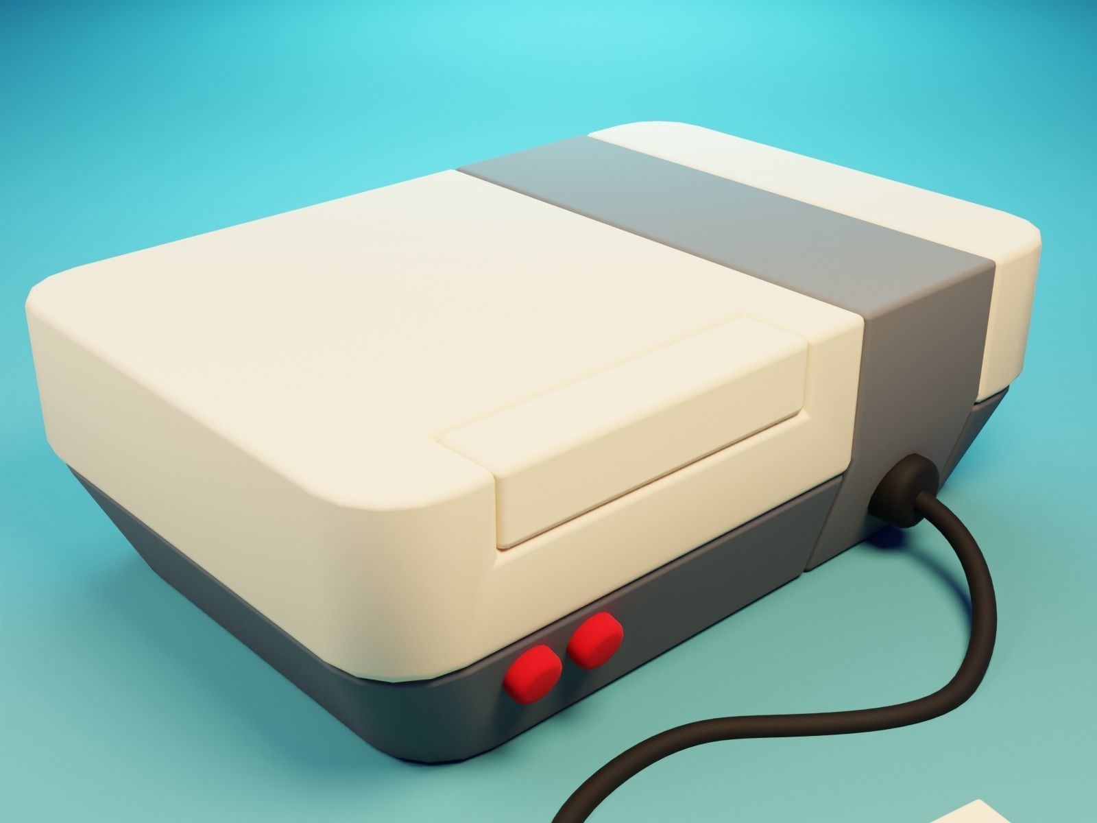 Retro Games Console Free 3D model_6