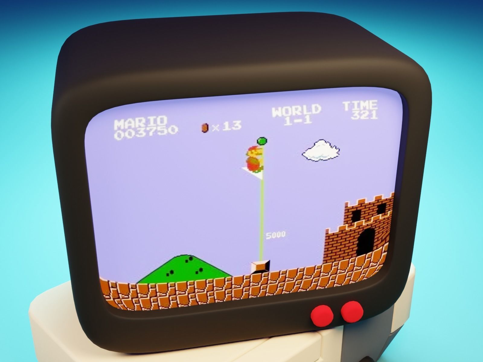 Retro Games Console Free 3D model_4