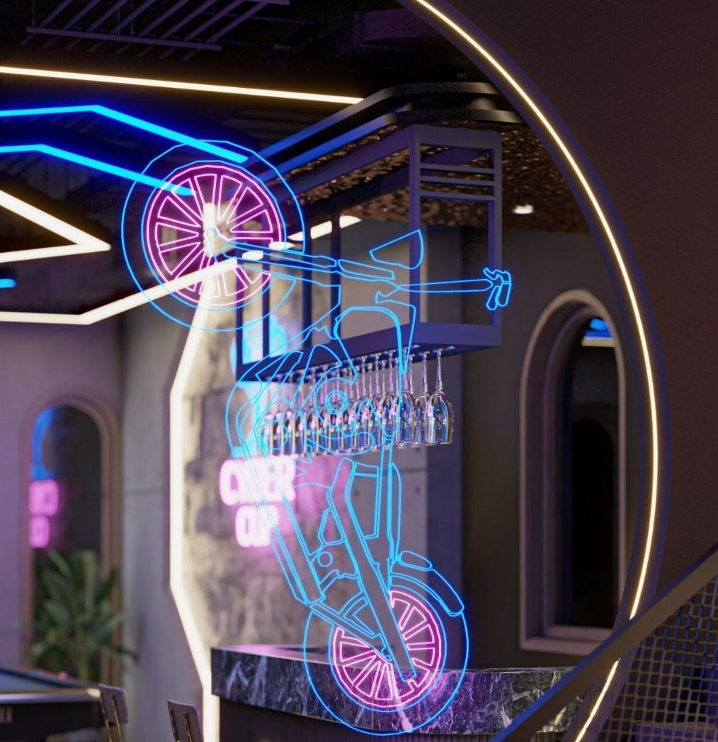 Billiard luxury Club interior design  3D model_5