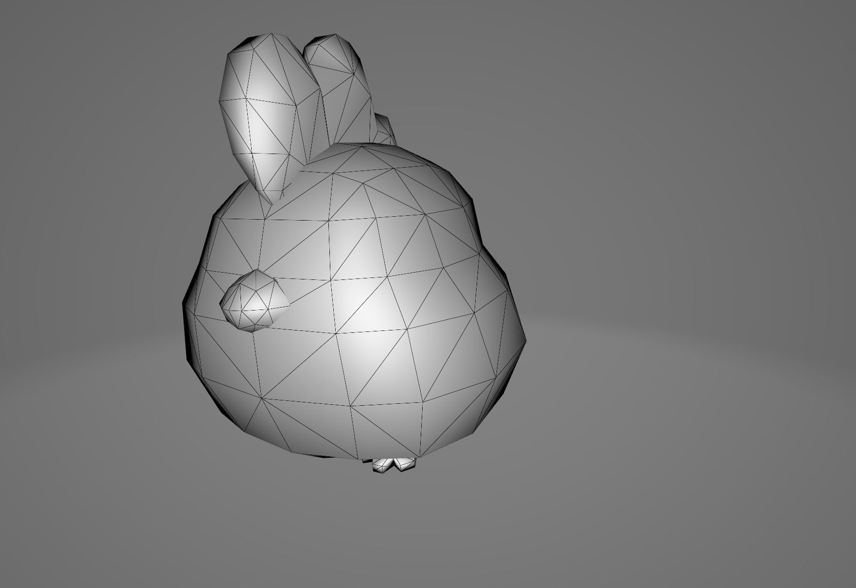 Cute Pet Low-poly 3D model_3