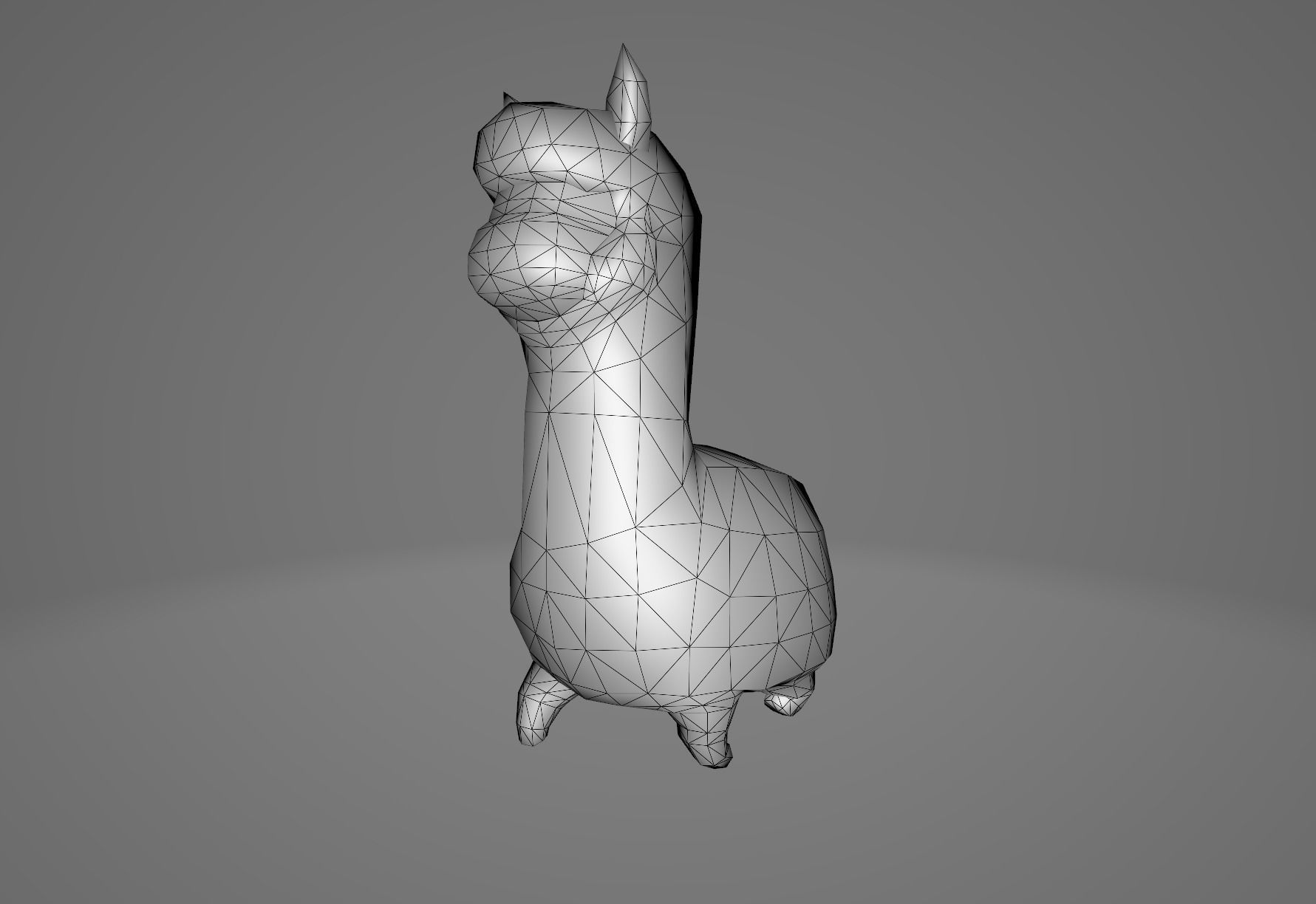 Cute Pet Low-poly 3D model_5