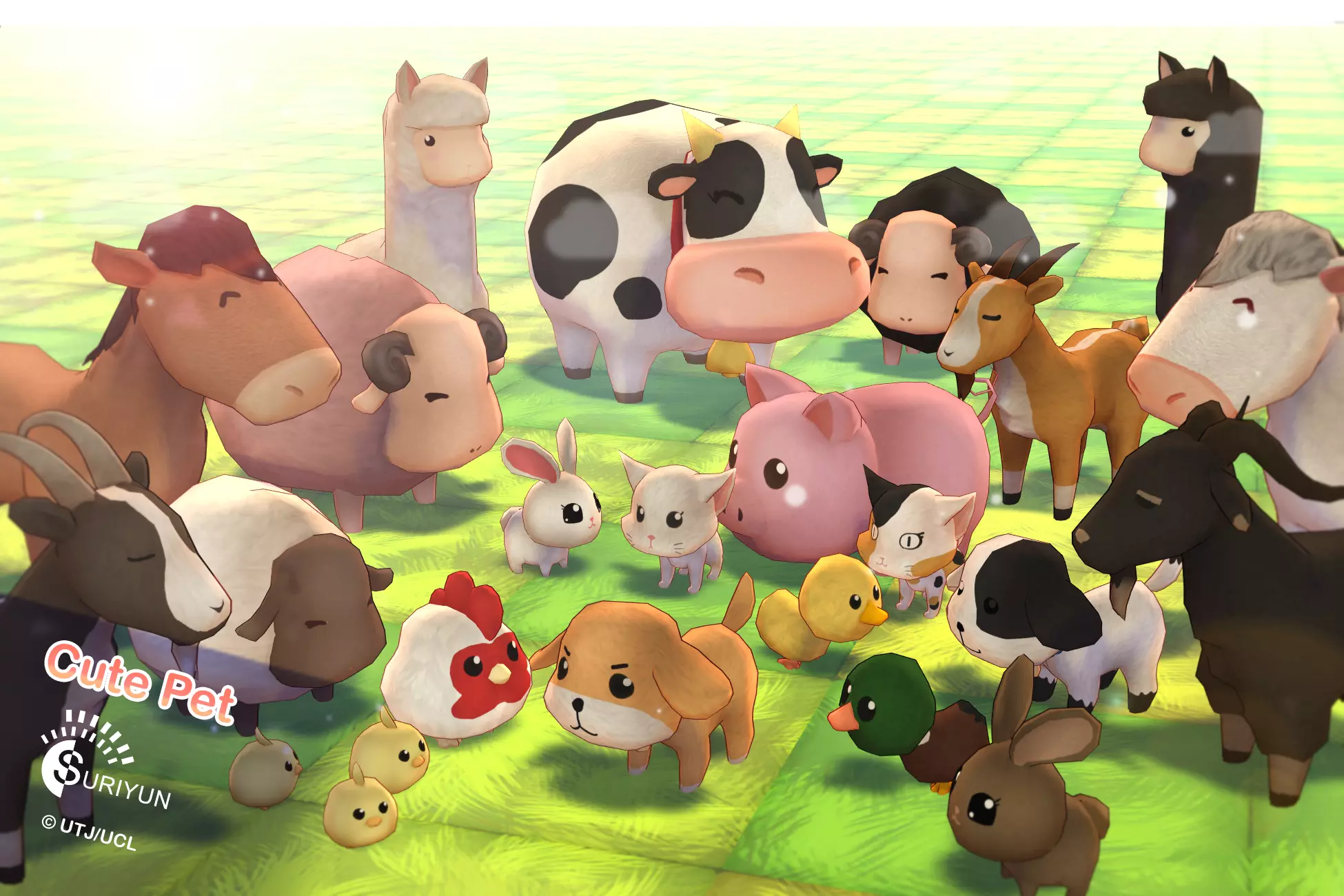 Cute Pet Low-poly 3D model_0