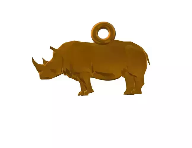Fierce and Elegant Rhino Pendant