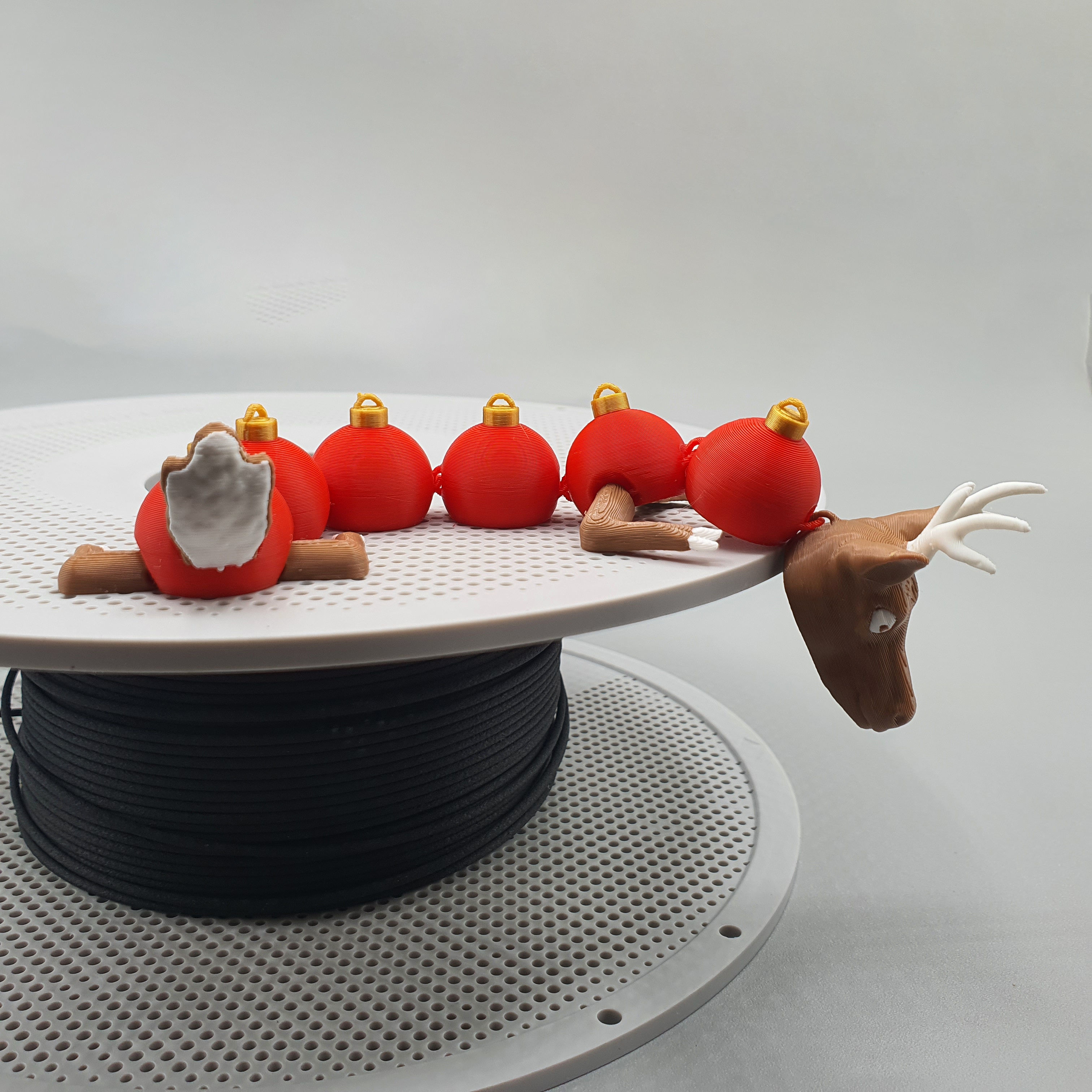 FLEXIBLE ORNAMENT DEER CHRISTMAS ARTICULATED DEER DRAGON 3D print model_2