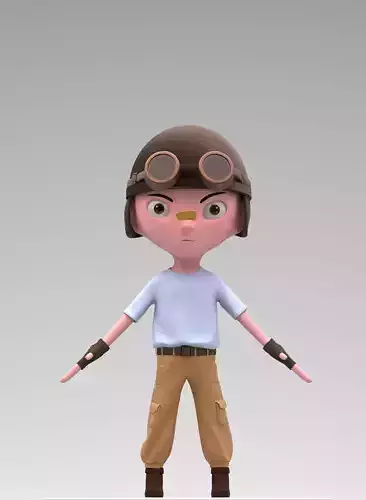 Mini boy 3D character