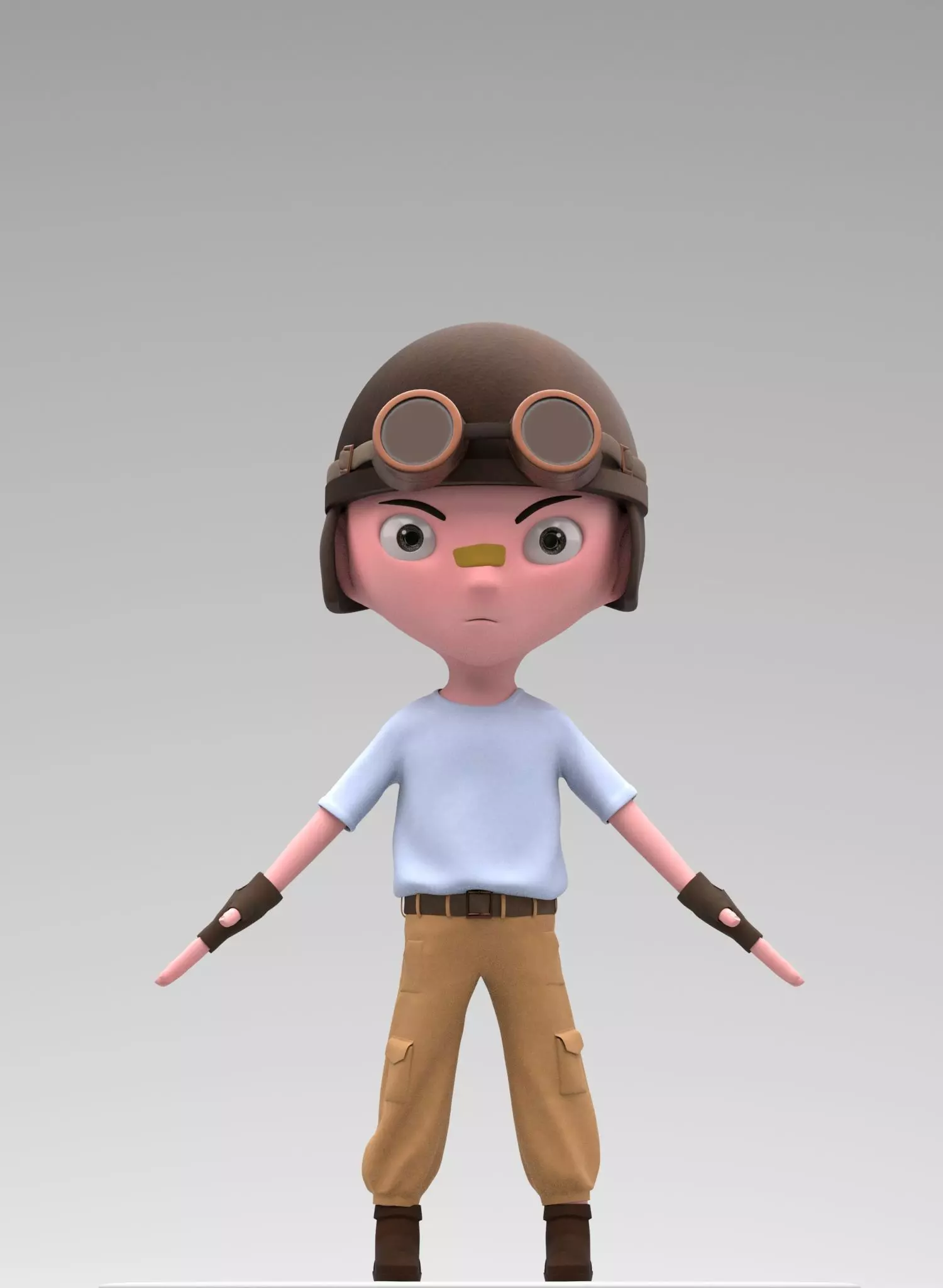 Mini boy 3D character 3D model_0