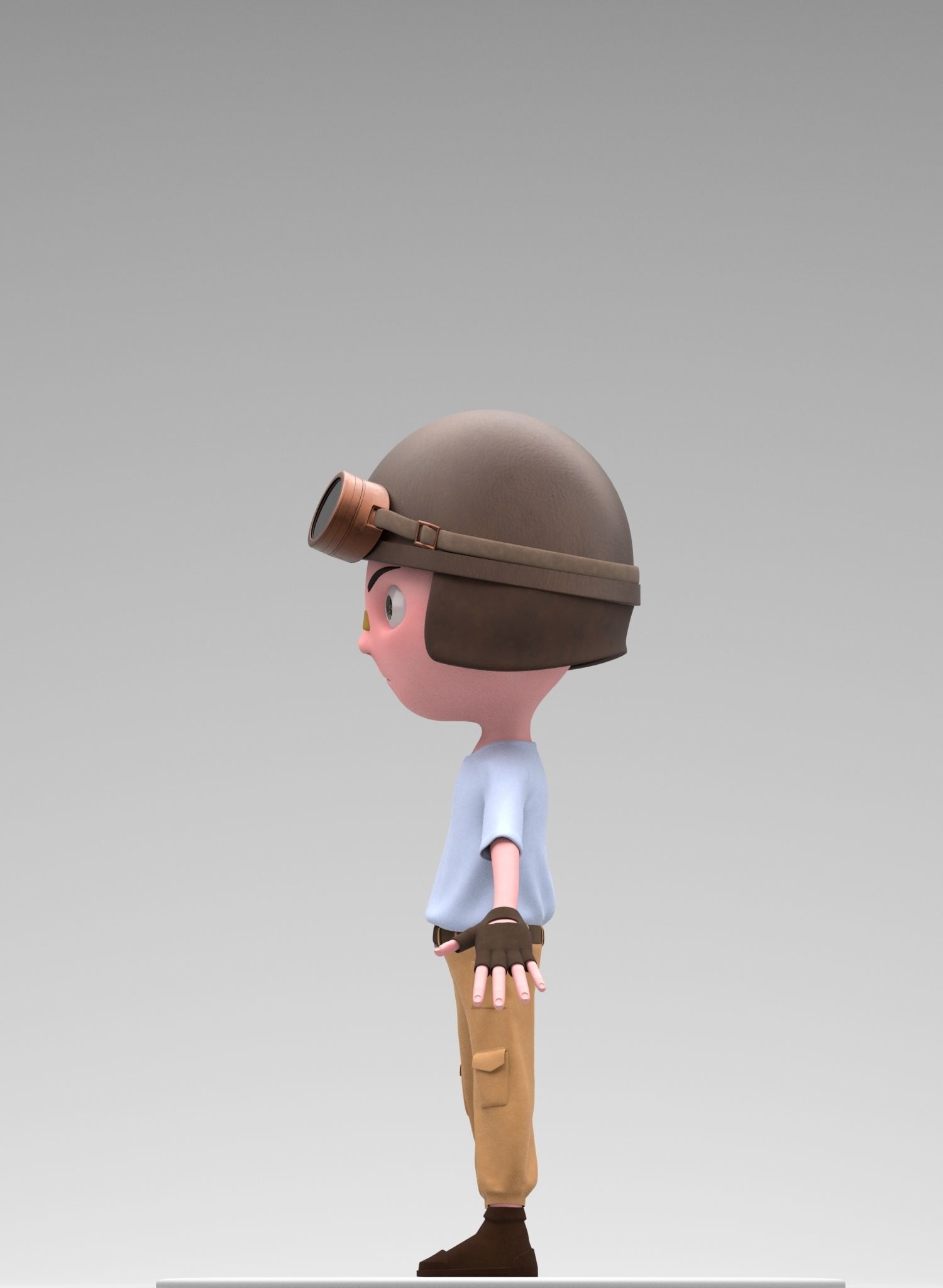 Mini boy 3D character 3D model_1
