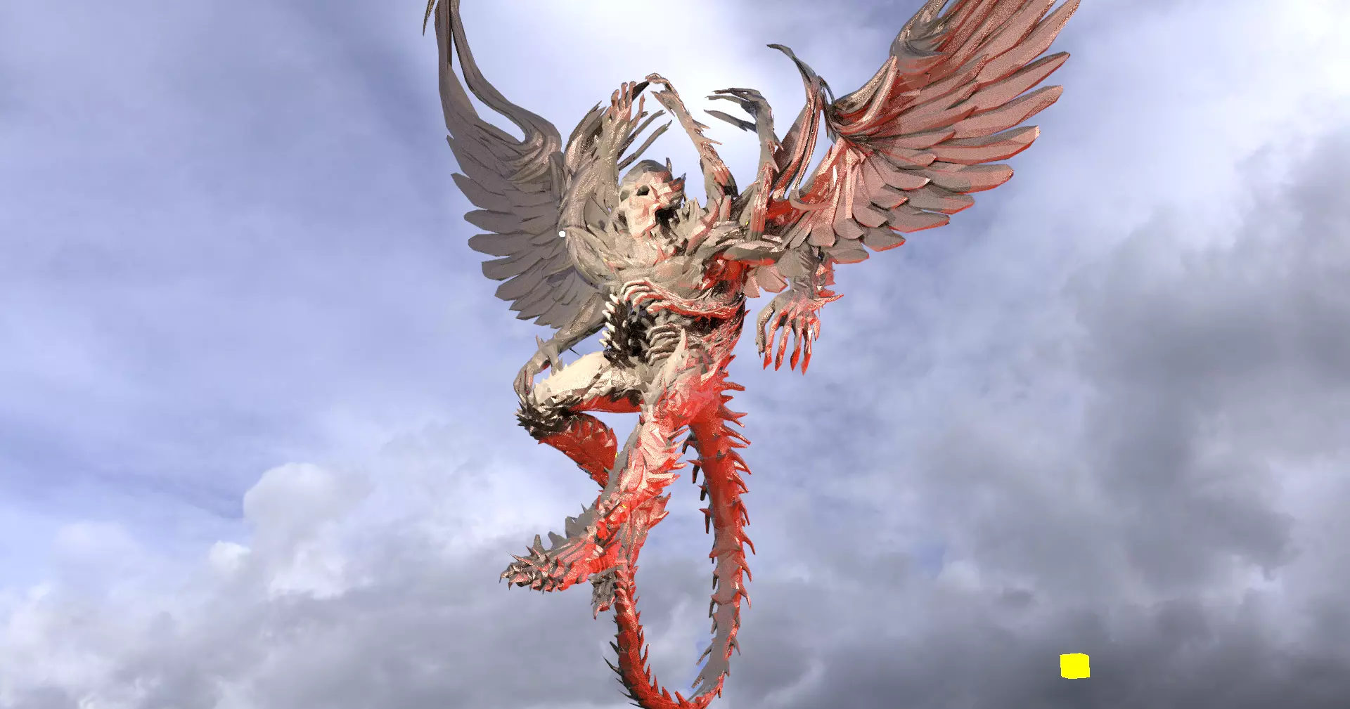 Scull Dante Demon acolyte Arch demon  Low-poly 3D model_0