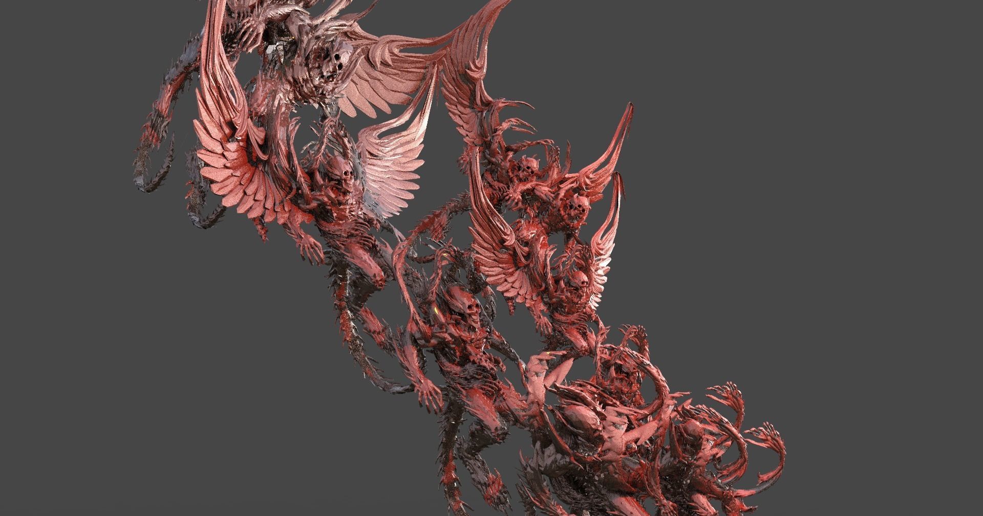 Scull Dante Demon acolyte army  3D model_1