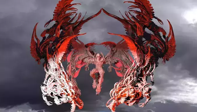 Dantes Inferno Dark legion Kitbash 3D model