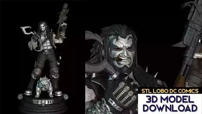 Lobo and Dawg dioram 3d STL files 3d printing fanart