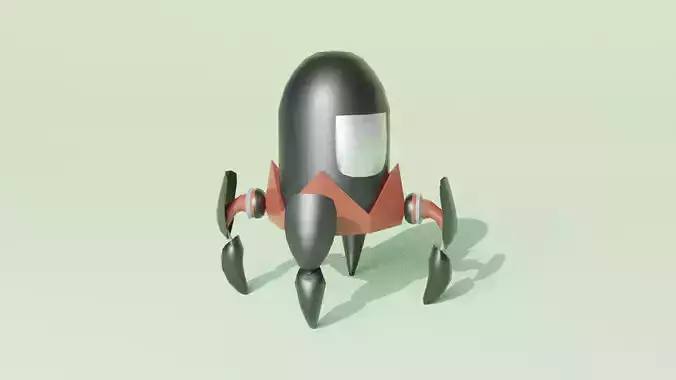 Spider Bot Low-poly 3D model