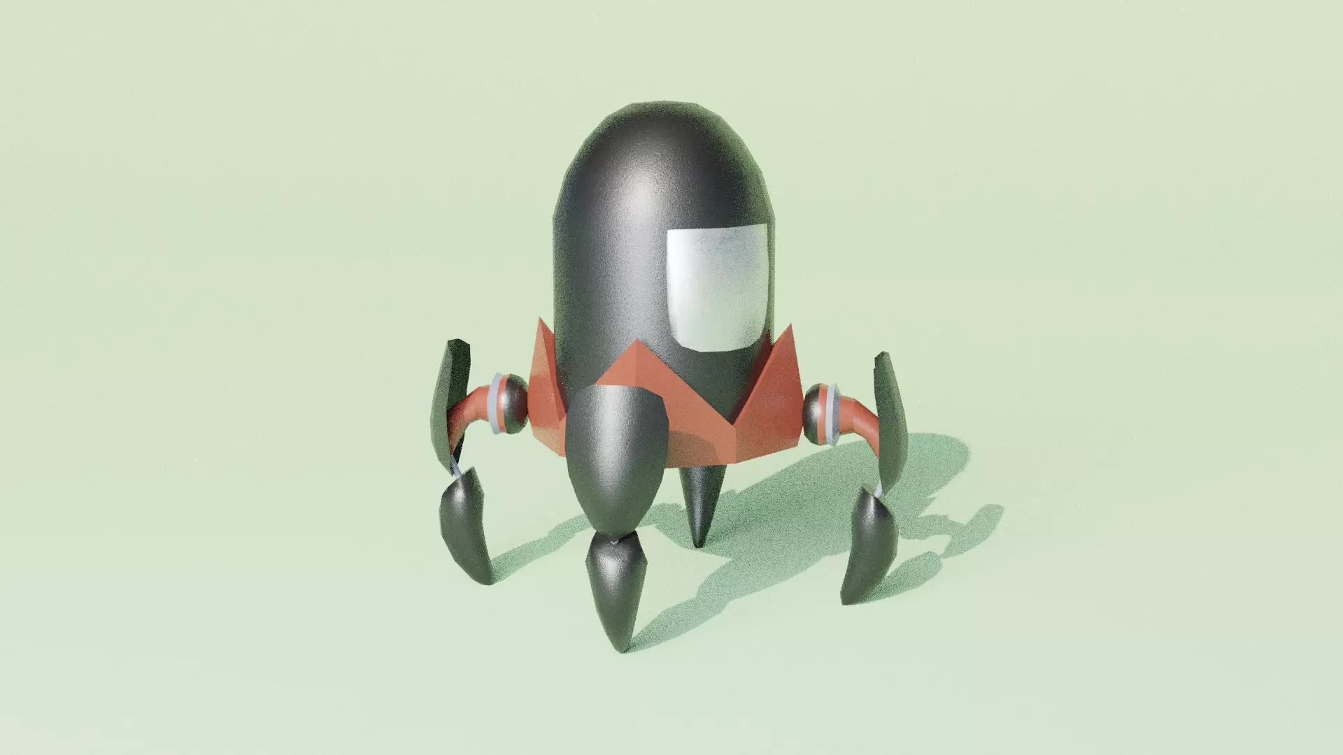 Spider Bot Low-poly 3D model_0