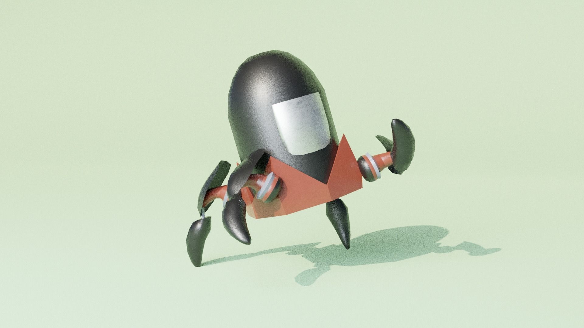 Spider Bot Low-poly 3D model_1