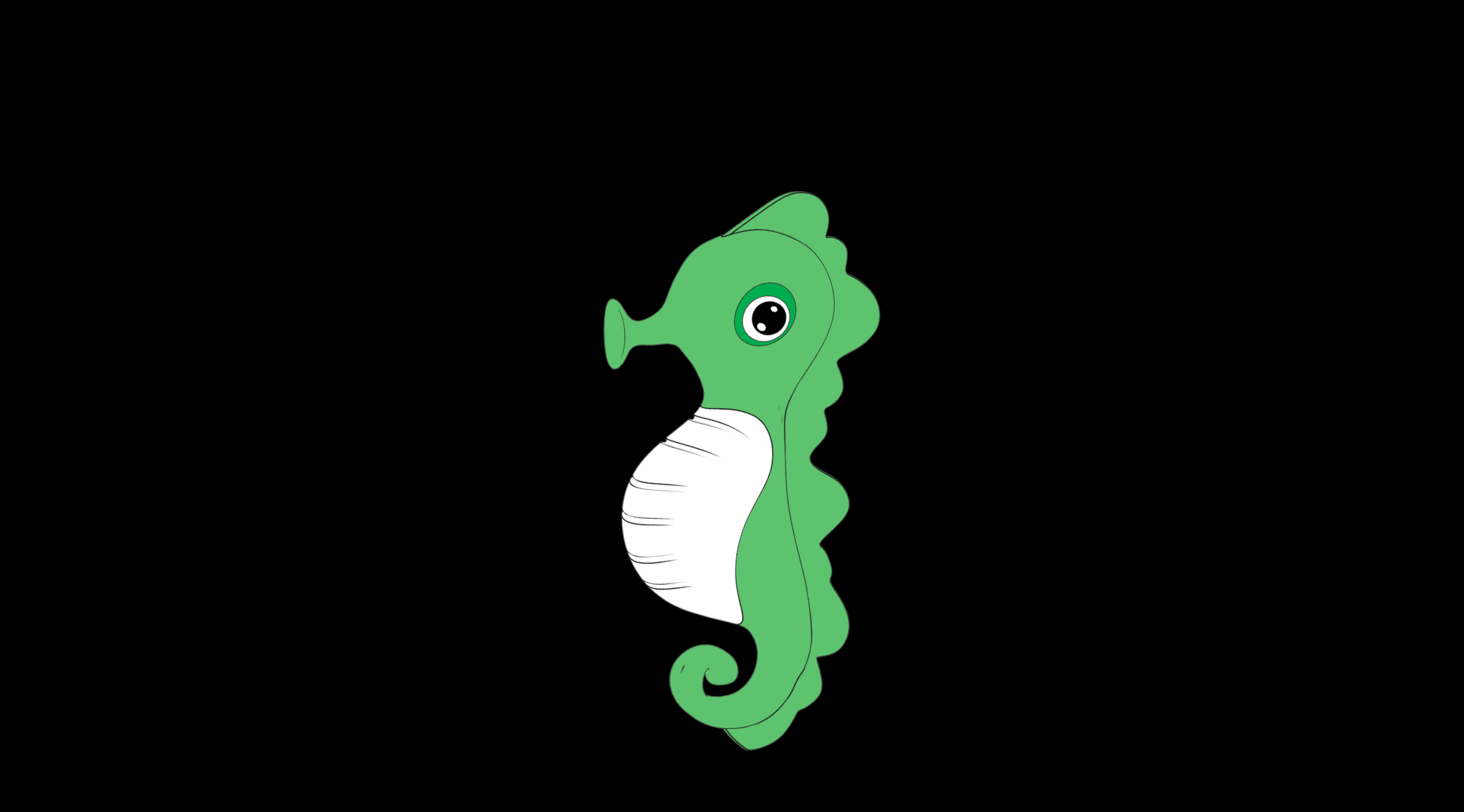 A lovely seahorse with colors 3D model_5