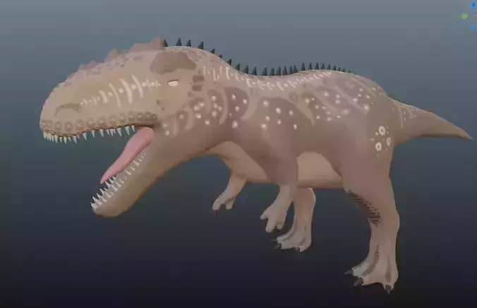 Giganotosaurus Low-poly 3D model