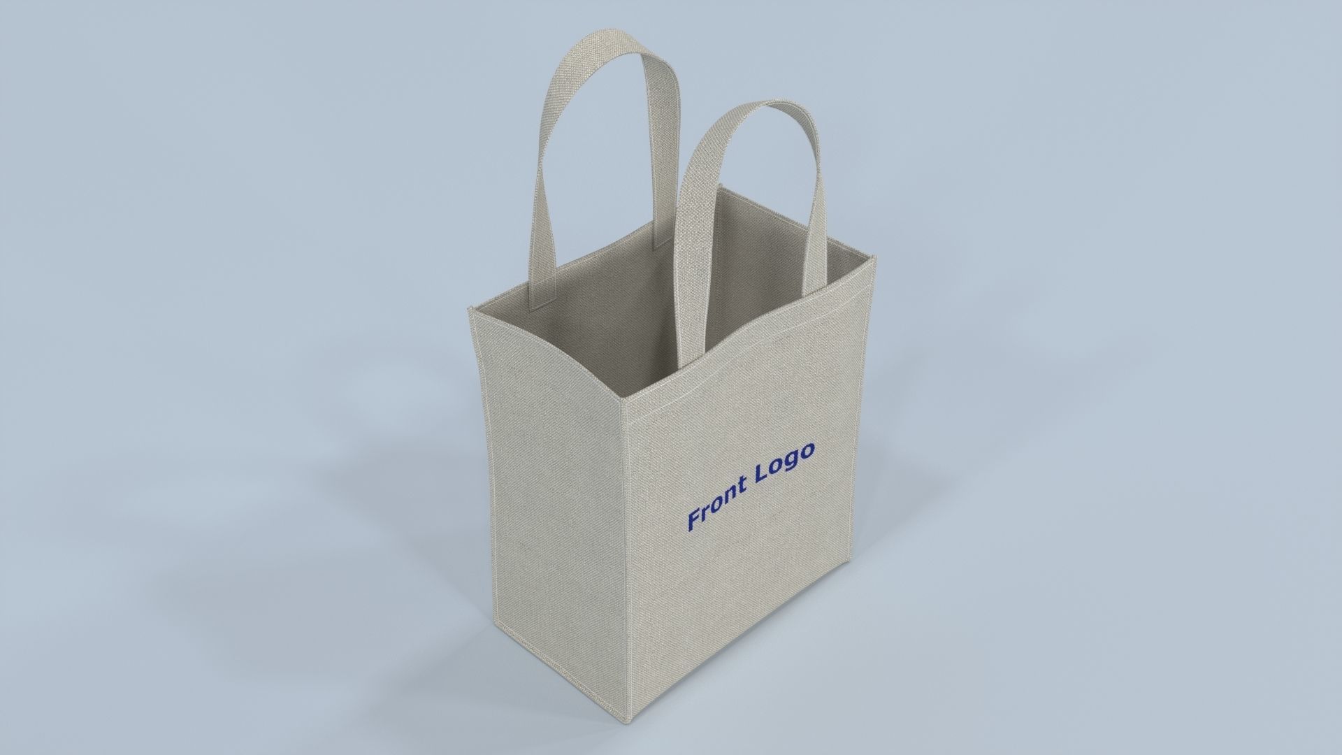 Tote Bag Low-poly 3D model_6